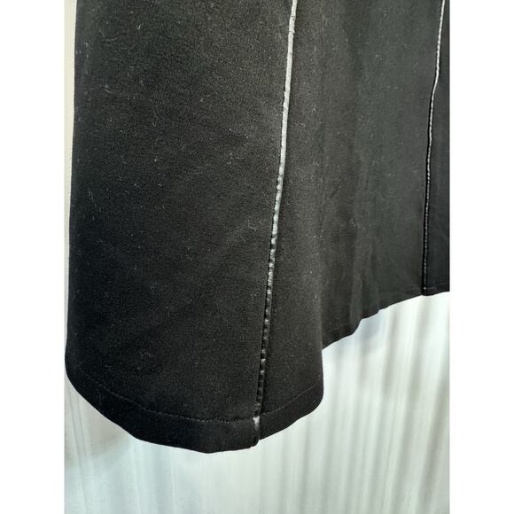 Lisette A-Line Skirt W/Leather Piping In Black Women’s Size 8 NWT - Picture 5 of 5